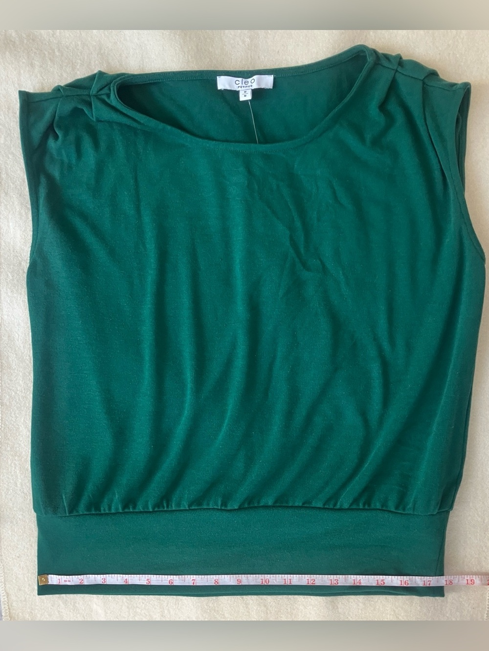 NWT Cleo Petite Emerald Green Lightweight Blouson Knit Top M - Sold Out - Picture 16 of 16